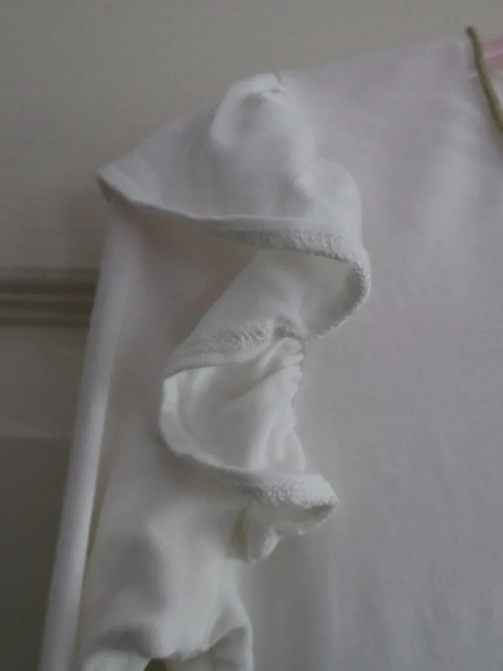 Set of 2 Long sleeve Mud Pie tees ballerina/fairy otter and goose white & pink